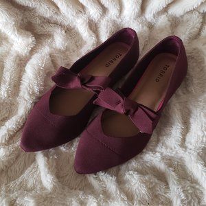 Torrid Stretch Knit Mary Jane Bow Flat